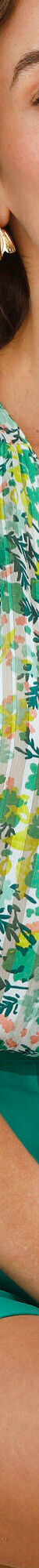 Bedrukte bloes met knoopsluiting en bloezende mouwen, jacquardvoile (groen) Bedrukte bloes met knoopsluiting en bloezende mouwen, jacquardvoile (groen)